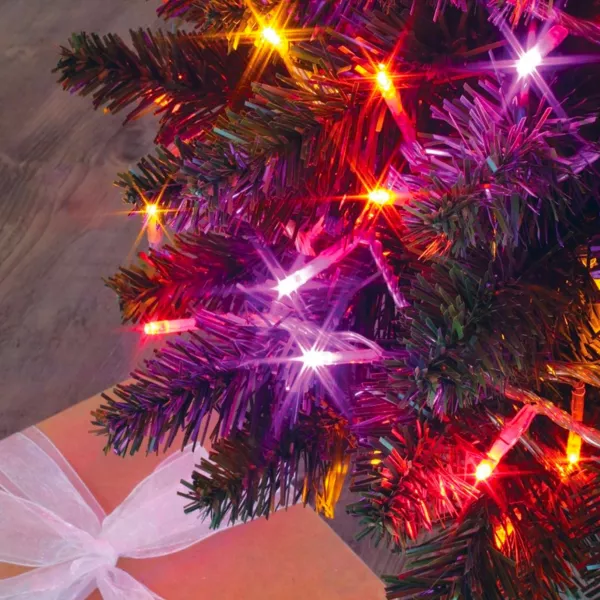 Guirlande lumineuse 8 m 128 LED câble transparent Multicouleur