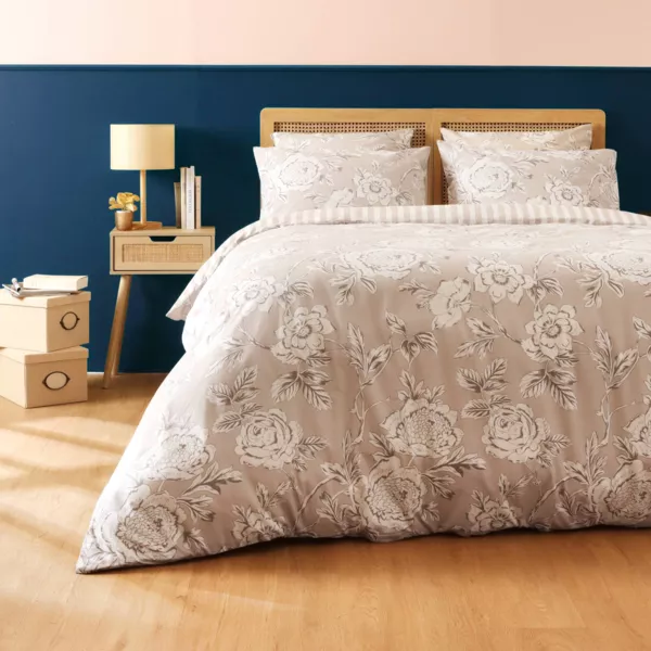 Bettbezug Baumwolle (240 x 220 cm) Lara Beige