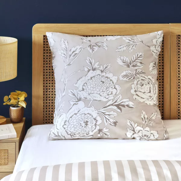 Funda de almohada cuadrada de algodón (63 x 63 cm) Lara Beige