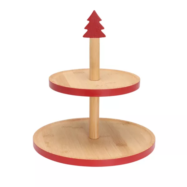 Alzata per dolci (H26 cm) Le Alpi Rosso