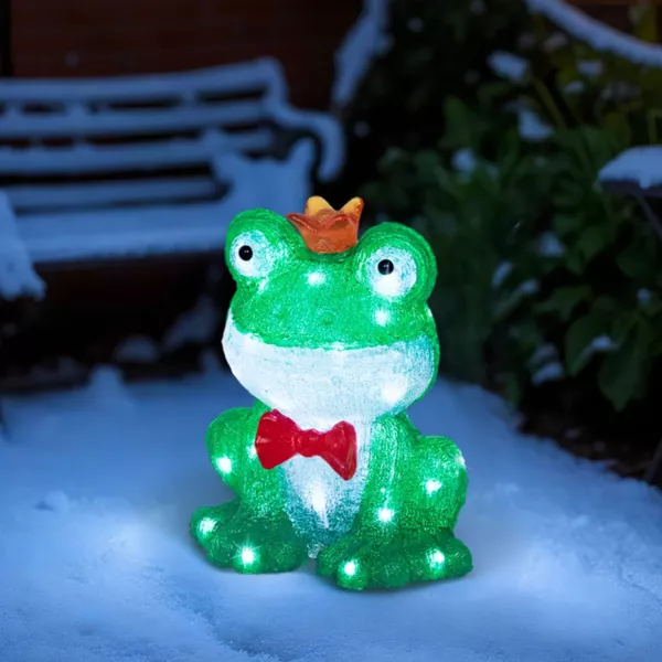 Grenouille lumineuse 40 LED (H28 cm) Albert the King Blanc froid