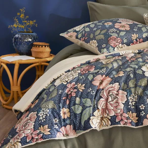 Fluwelen dekbed (90 x 220 cm) Dolores Roze