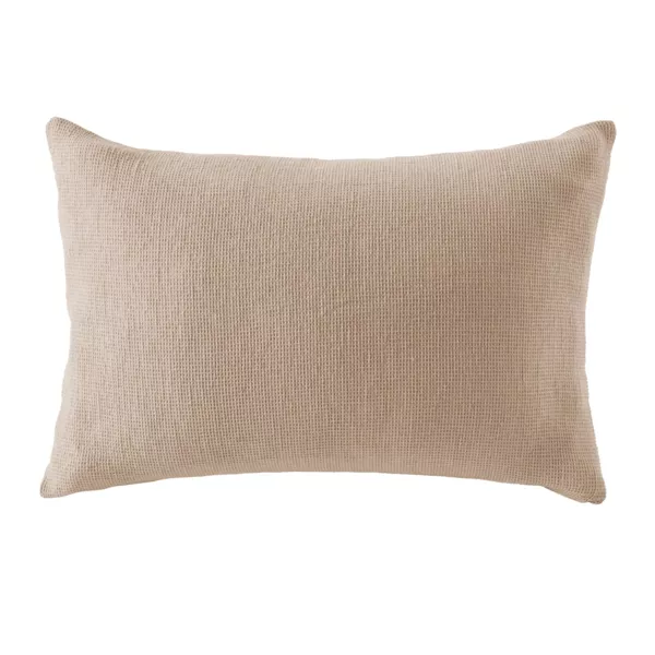 Taie d'oreiller Rectangulaire coton nid d'abeille (50 x 70 cm) Eva Ficelle