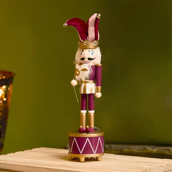 Muziekdoos (H30 cm) Notenkraker Harlekijn Wijnlees