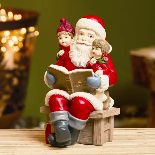 Père Noël décoratif (H18 cm) Conte de Noël Multicolore