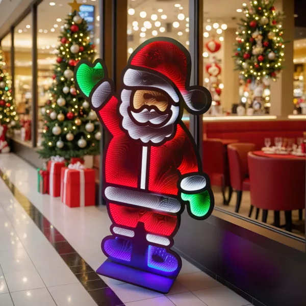 Père Noël lumineux Géant 1083 LED (H180 cm) Infinity Multicolore