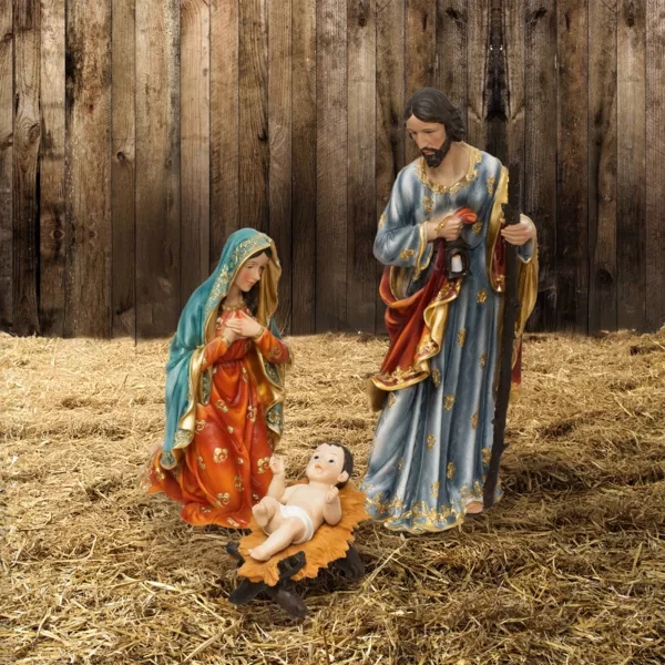 Les 3 grands santons (H59 cm) de Teresa