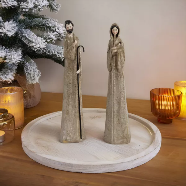 Les 2 santons (Hauteur 35 cm) de Thomas