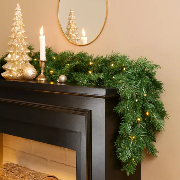 Guirnalda luminosa de �rbol de Navidad (180 cm - D25) Royal Verde y blanco c�lido