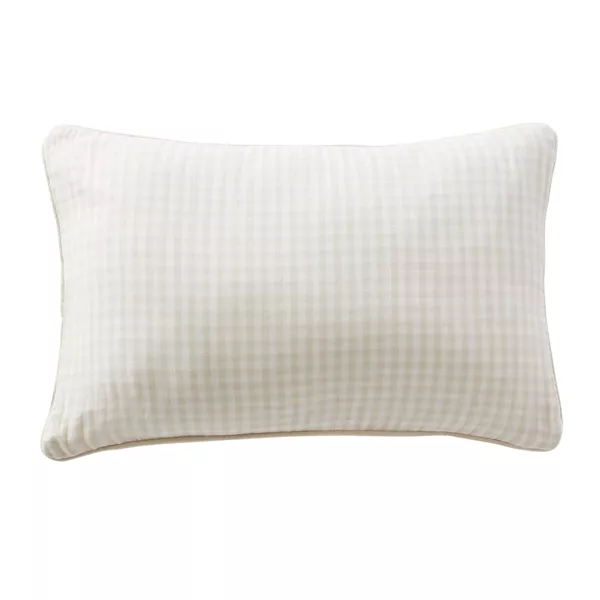 Coussin rectangulaire gaze de coton (40 x 60 cm) Vickie Beige