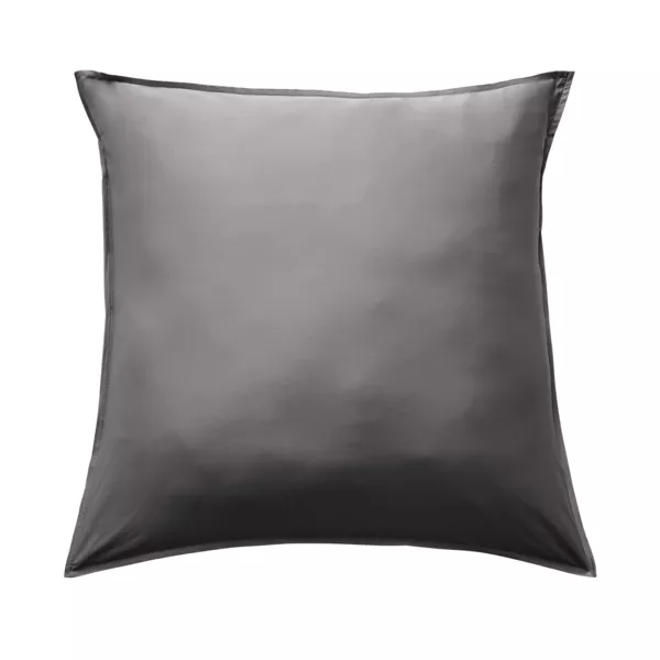 Taie d'oreiller carrée satin de bambou (63 x 63 cm) Salomé Gris granit