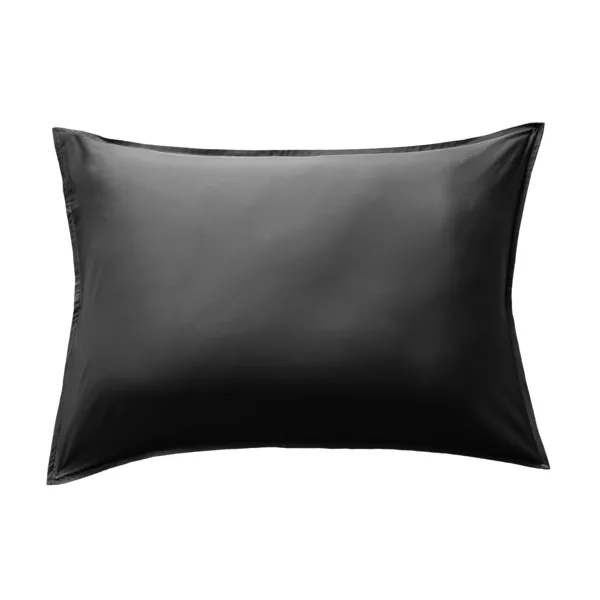 Taie d'oreiller rectangulaire satin de bambou (50 x 70 cm) Salomé Noir