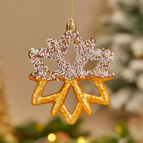 Decorazione natalizia da appendere (H13 cm) Fiocco goloso Cioccolato