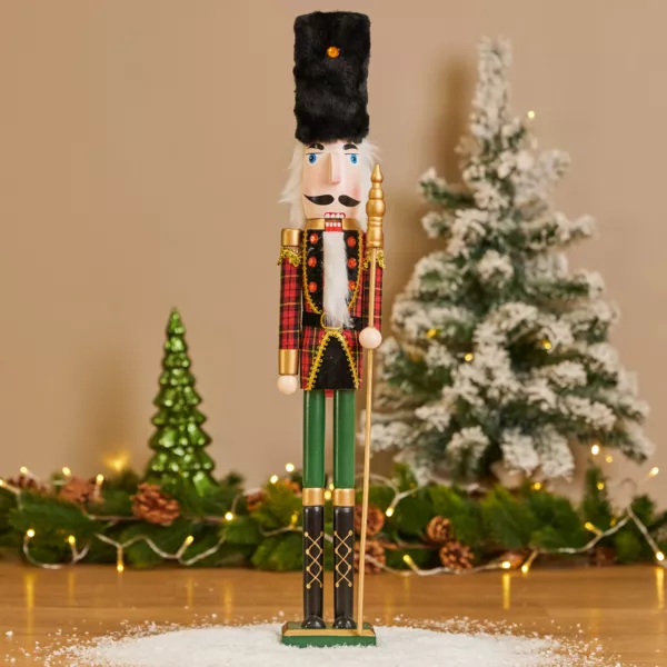 Nussknacker aus Holz (H61 cm) Ernest und Toque d'ours