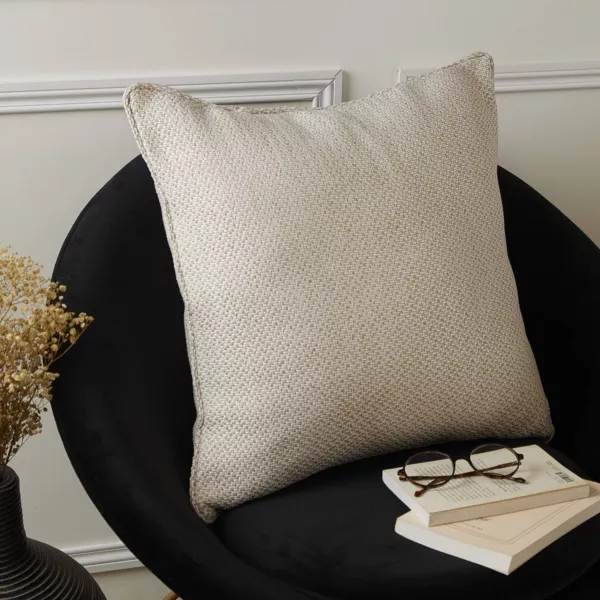 Coussin carré effet chiné (50 x 50 cm) James Beige sable