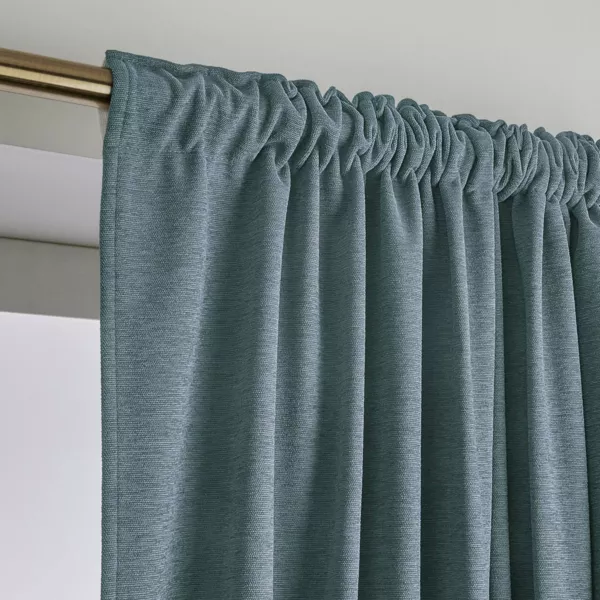 Rideau obscurcissant thermique galon fronceur (280 x 240 cm) Minuit Gris bleu