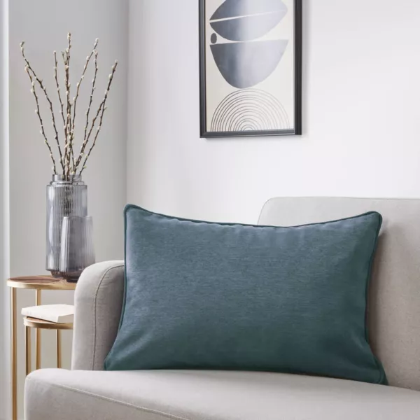 Coussin rectangulaire (40 x 60 cm) Minuit Gris bleu