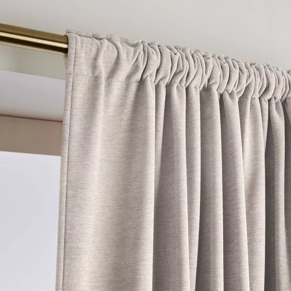 Rideau obscurcissant thermique galon fronceur (140 x 240 cm) Minuit Taupe