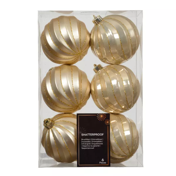 Set van 6 Kerstballen (D80 mm) Glam Chic Parel