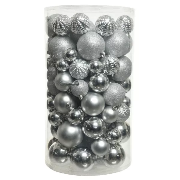 Lot de 100 boules de Noël  Alpine Argent