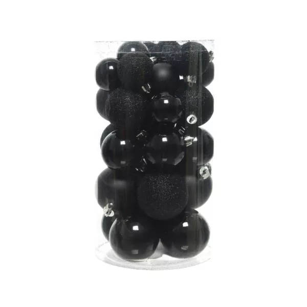 Lot de 30 boules de Noël assorties Alpine Noir