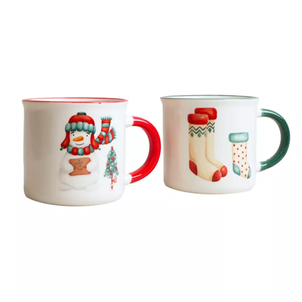 Set di 2 Tazze di Natale Matin clin Multicolore