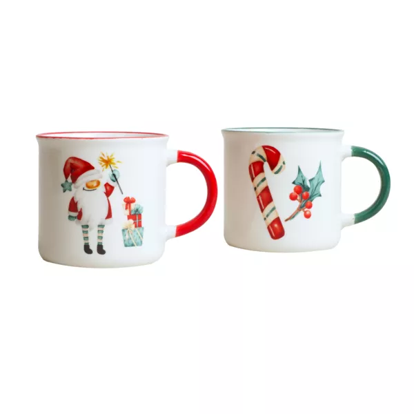Lote de 2 Tazas de Navidad Dulzura Multicolor