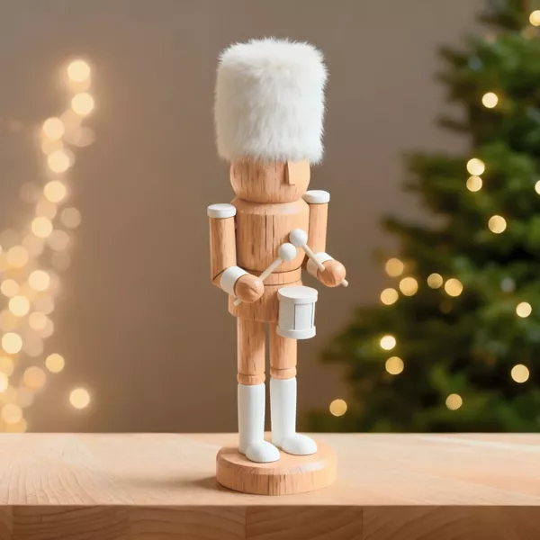 Casse-noisette en bois (H25 cm) Tambour battant Naturel