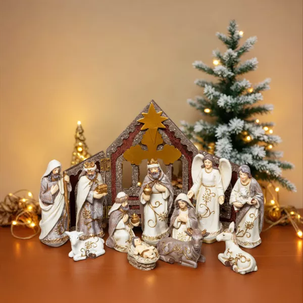 Crche de Nol complte (H25 cm) Sainte-Nathalie