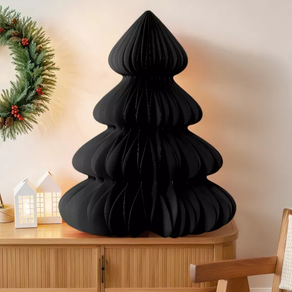 Sapin papier à poser (H90 cm) Fermeture Magnétique Noir