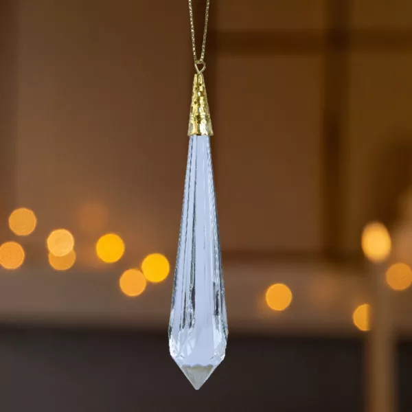 Suspension précieuse (H19 cm) Stalactite diamant Transparent