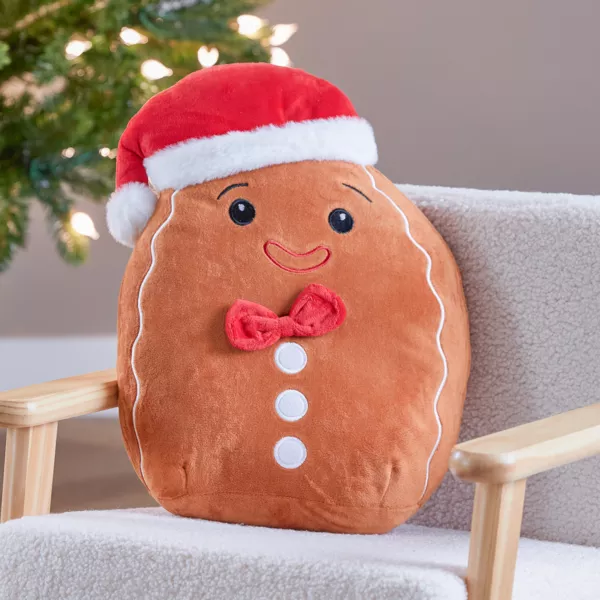 Plschtier (H35 cm) Frhlicher Lebkuchen Braun und Rot