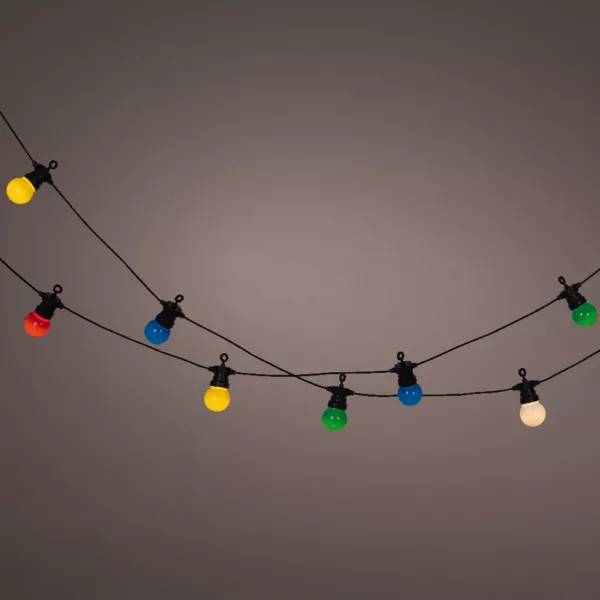 Guirnalda luminosa solar para jard�n con 10 LED (4,5 m) Verbena estival Multicolor