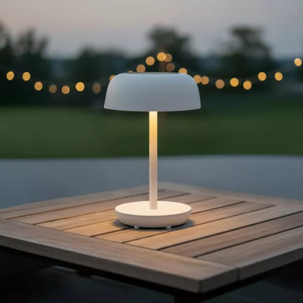 L�mpara de mesa solar 100 l�menes (H29 cm) Singapur Blanco