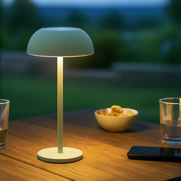 L�mpara de mesa solar 100 l�menes (H33 cm) Malibu Verde Menta