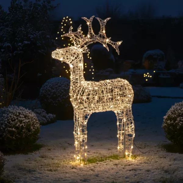 Verlicht rendier flexibel 120 LED (H110 cm) Skoll Warm wit