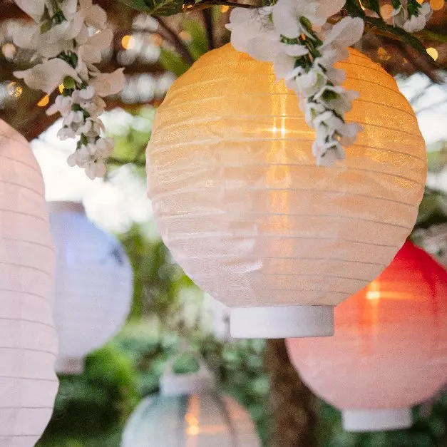 Lanterne Cinesi Solari Da Esterno - Impermeabili, LED, Per Giardino E Matrimoni, Arancione - Foto 2