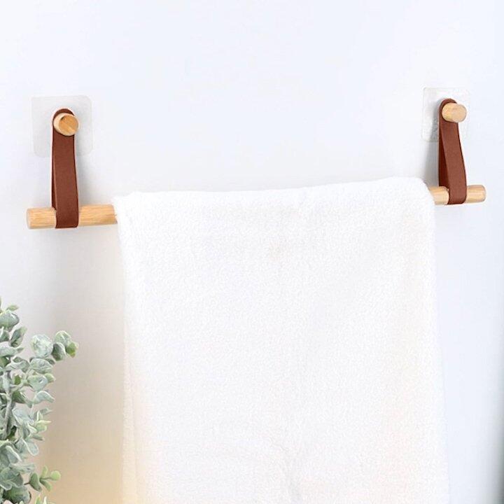 Porta asciugamano adesivo 1 sbarra Easy Chic Caramello - Elementi