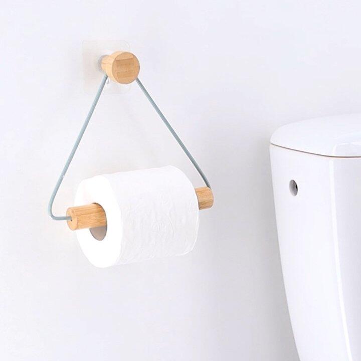 Dérouleur de papier toilette adhésif métal et bambou Easy Chic Kaki