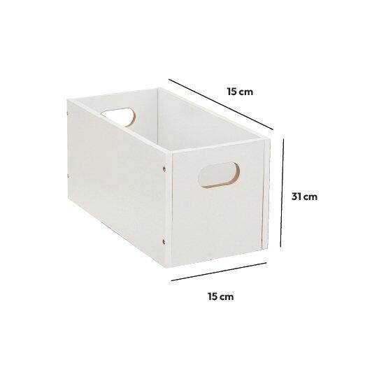Caja de almacenamiento (15 x 31 x 15 cm) Mano Blanco - Armario pequeño -  Eminza