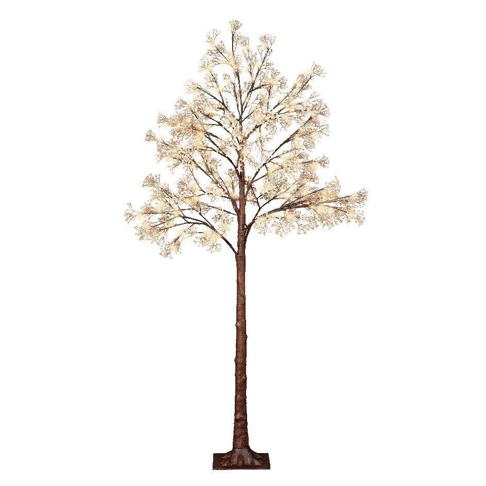 Arbre lumineux blanc 92 LED Blanc froid H 90 cm - Sapins fibre optique et arbres  lumineux - Décomania