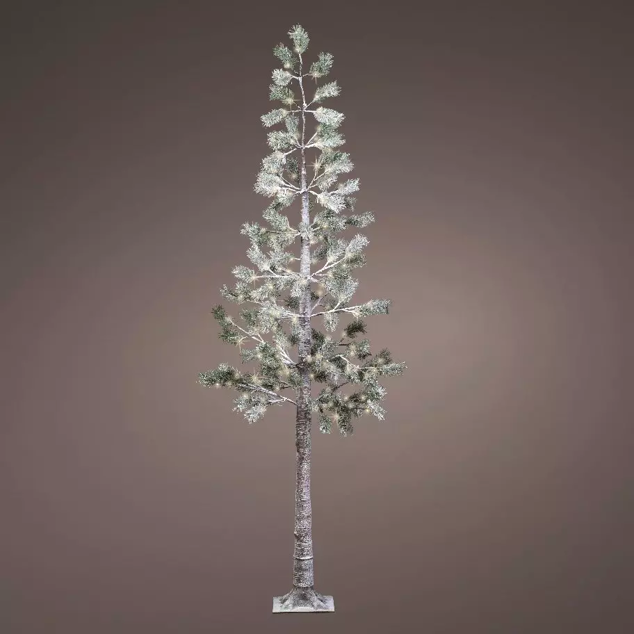 Arbre De Noël Lumineux Enneigé Hairui 120 Cm Avec 200 LED - Décoration Intérieur Et Extérieur (IP44) - Floqué, Branches Flexibles