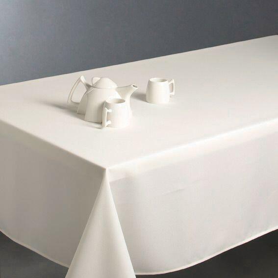 Nappe rectangulaire anti tache (L250 cm) Essentiel Blanche - Linge de table  - Eminza