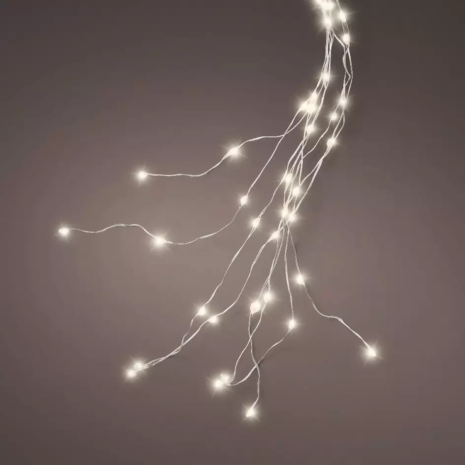 80 LED Wasserfall-Lichterkette Warmweiß – Perfekt Für Weihnachtsdekoration
