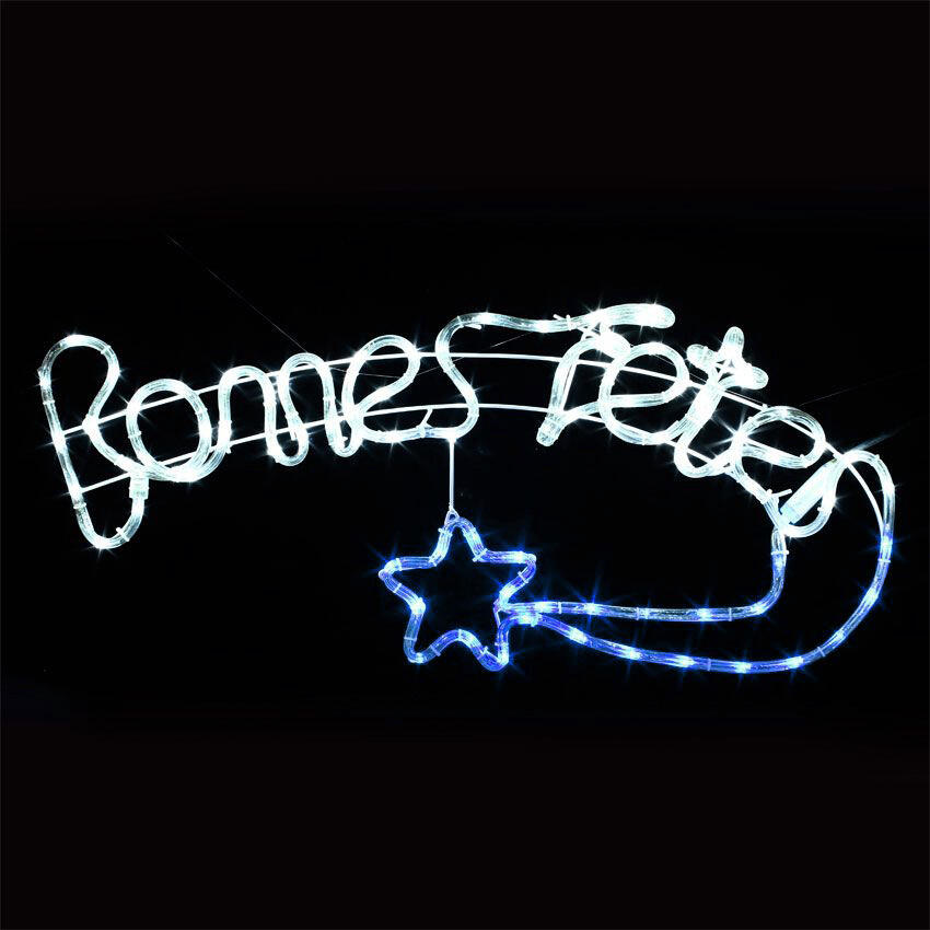 Insegna luminosa Bonnes fêtes Blu 90 LED - Luci di natale - Eminza
