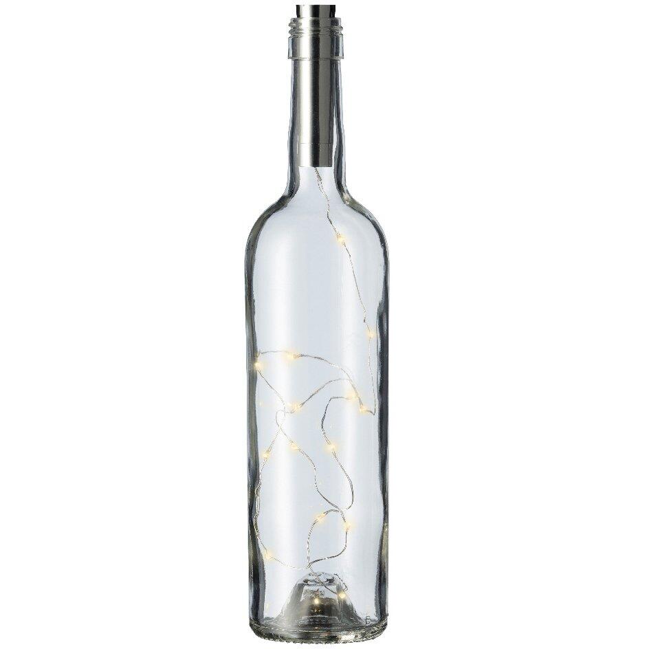 Guirlande lumineuse pour bouteille 12 leds blanc chaud à piles