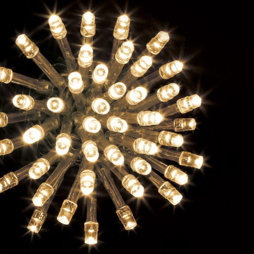 Guirlande lumineuse Timer 10 m Blanc chaud 100 LED CV - Décoration