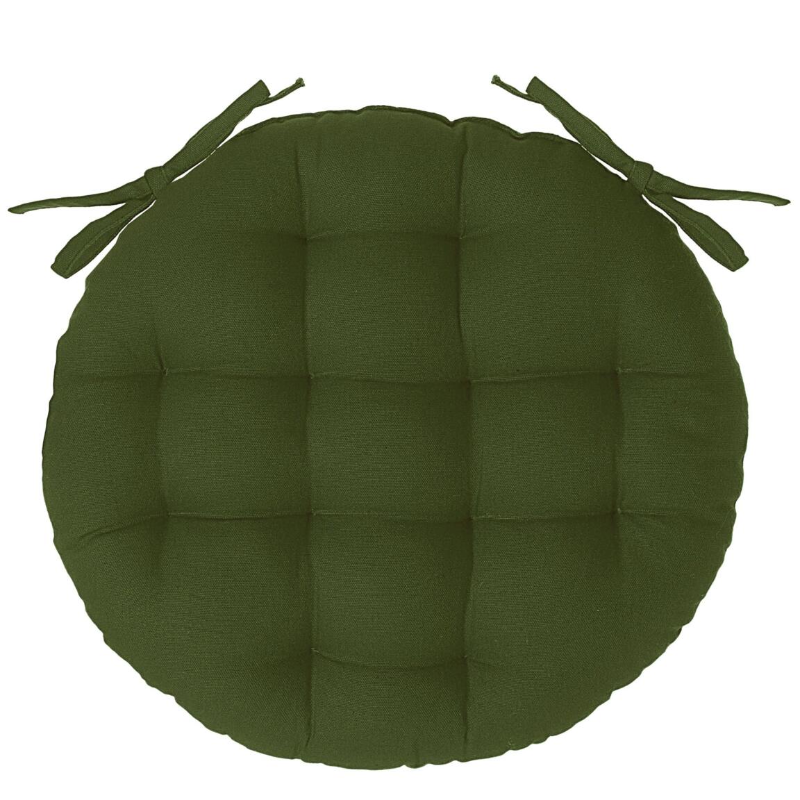 Cuscino per sedia rotondo Datara Verde cachi - Tessuto decorativo - Eminza