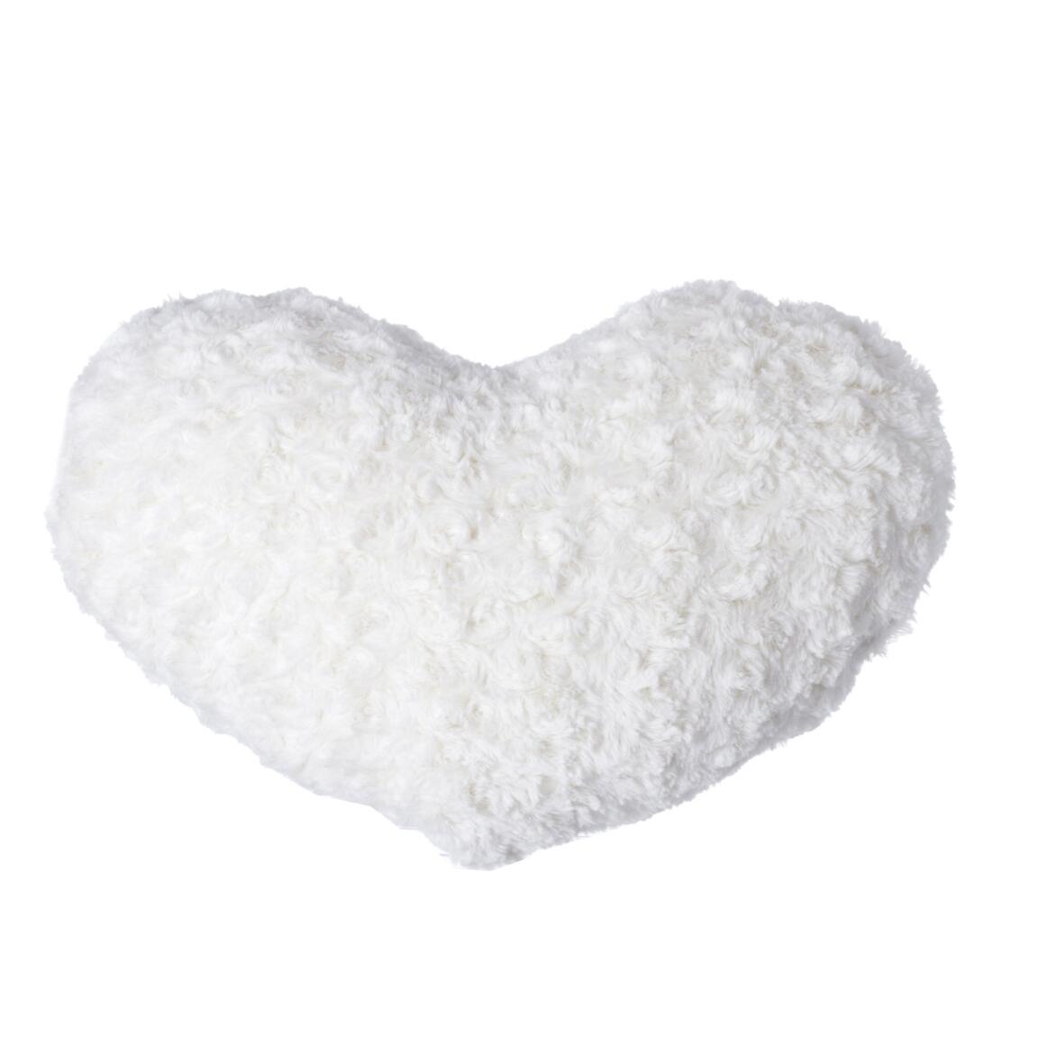 Cojín Corazón Rizado Blanco - Decoración textil - Eminza