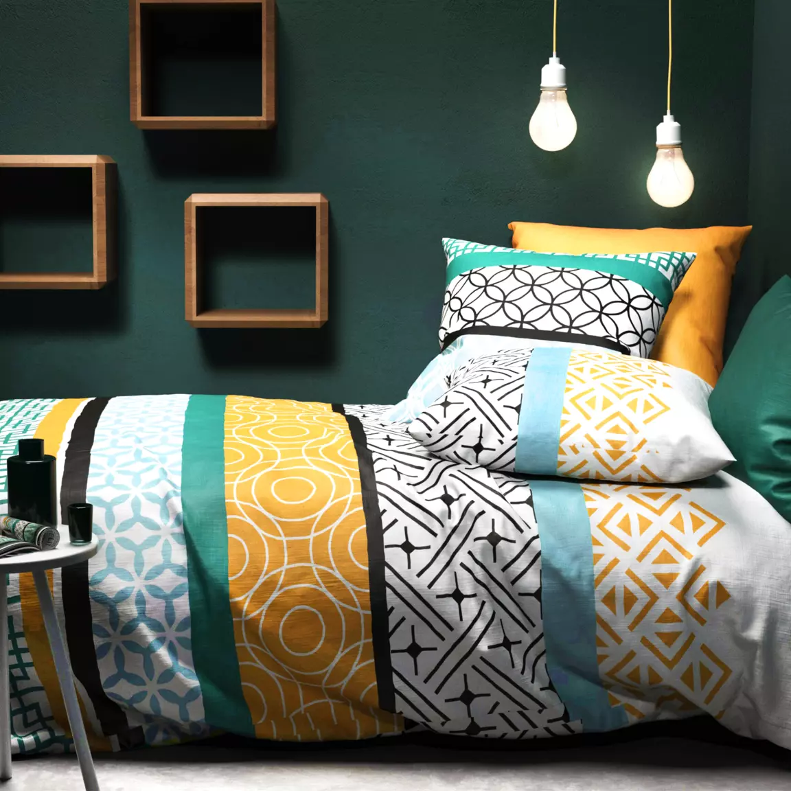 Funda nordica y dos fundas para almohadas algodon 260 cm Citedor Amarillo Ropa de cama Eminza